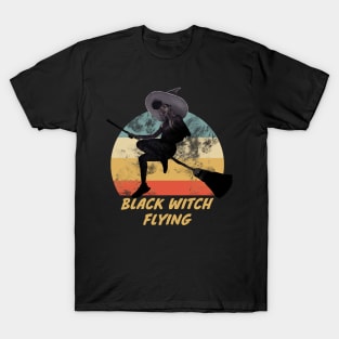 black witch flying T-Shirt